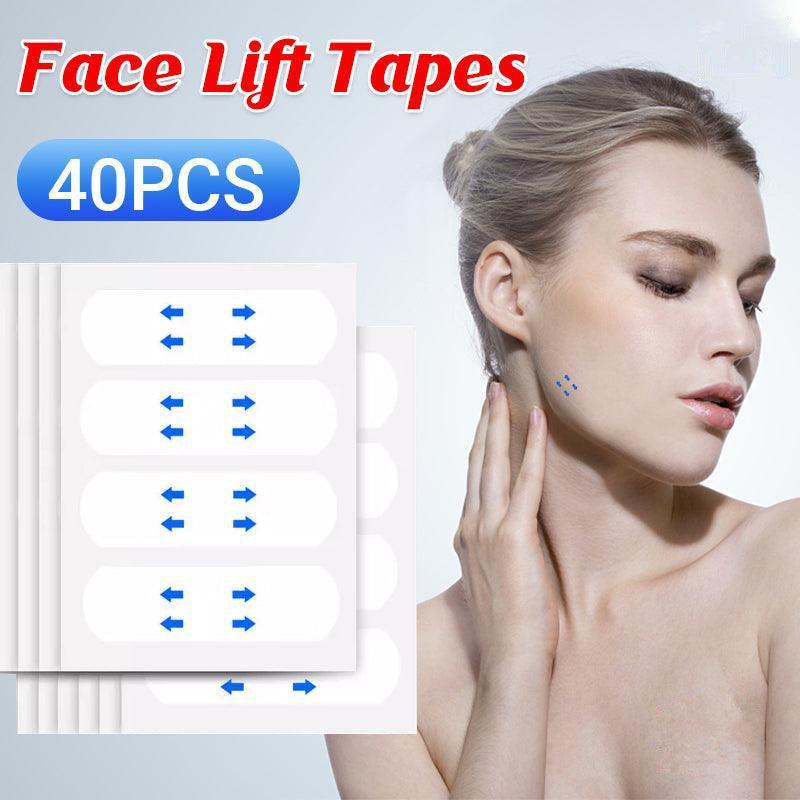 V528-FACEFACELIFTSTICKER-40-157929-202509251315-00 40PCS Invisible Face Lift Tapes V Shape Stickers for Makeup and Instant Slim Look - Image 1