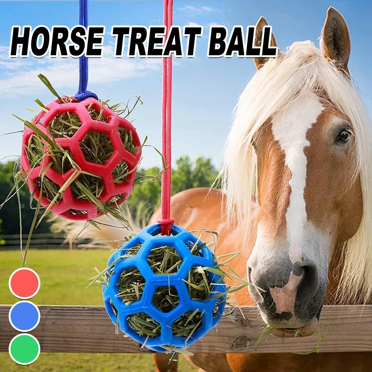 V528-FEEDING-BALL-BLUE-153420-202509301836-00 Hanging Hay Feeders Stable Feed Polo Feeding Balls Toy for Horses and Livestock - Blue - Image 1