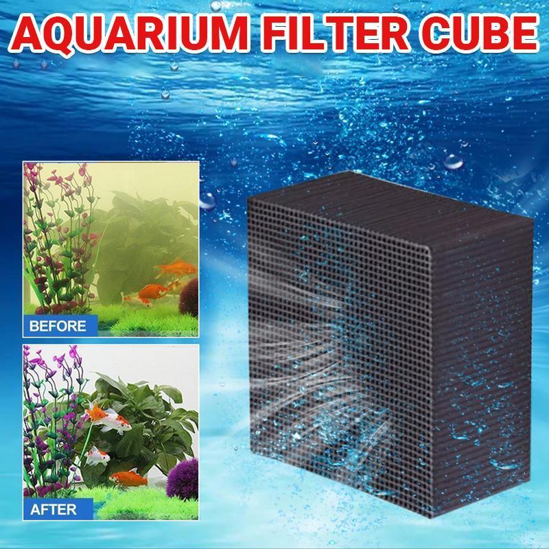 V528-FILTER-10-10-10CM-1PC-531594-202510010436-00 Eco-Aquarium Carbon Filter For Fish Tank Water Purifier Cube Aquarium Cleaner - 10X10X10CM - Image 1