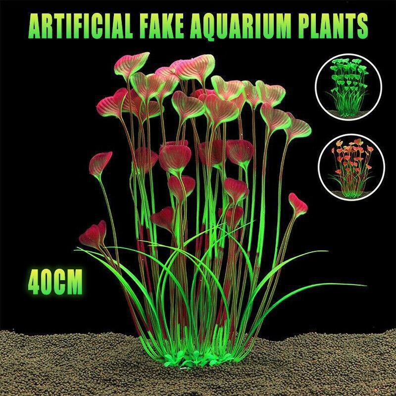 V528-FISHTANKPLANT-GREEN-645525-202509302354-00 Aquarium 40Cm Artificial Simulation Water Plants Fish Tank Plant Grass Decor Au - Green - Image 1