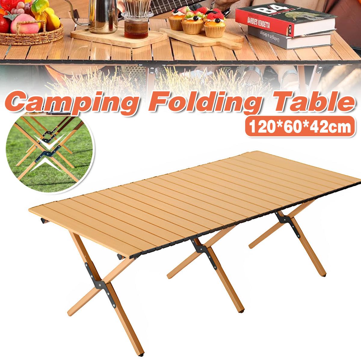 V528-FOLDING-TABLE-120CM-732301-202509251015-00 Folding Table Portable Picnic Camping Table Egg Roll Multi Function Outdoor - Image 1
