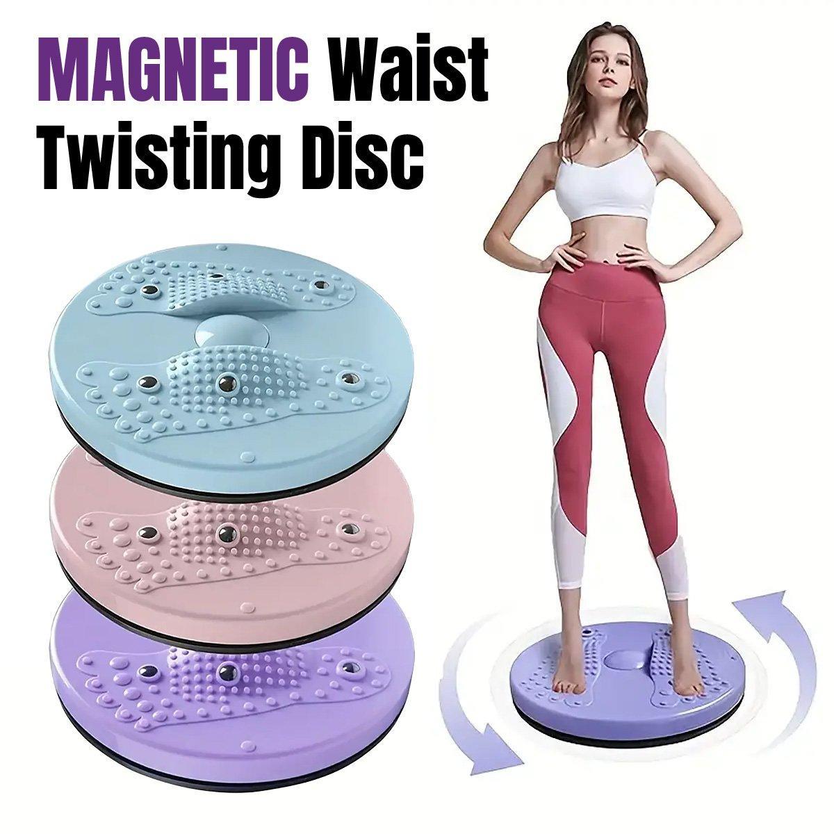 V528-FOOT-PEDAL-PINK-687022-202509301845-00 Waist Twisting Disc Abdominal Exercise Board for Home Gym and Yoga Fitness Training - Pink - Image 1