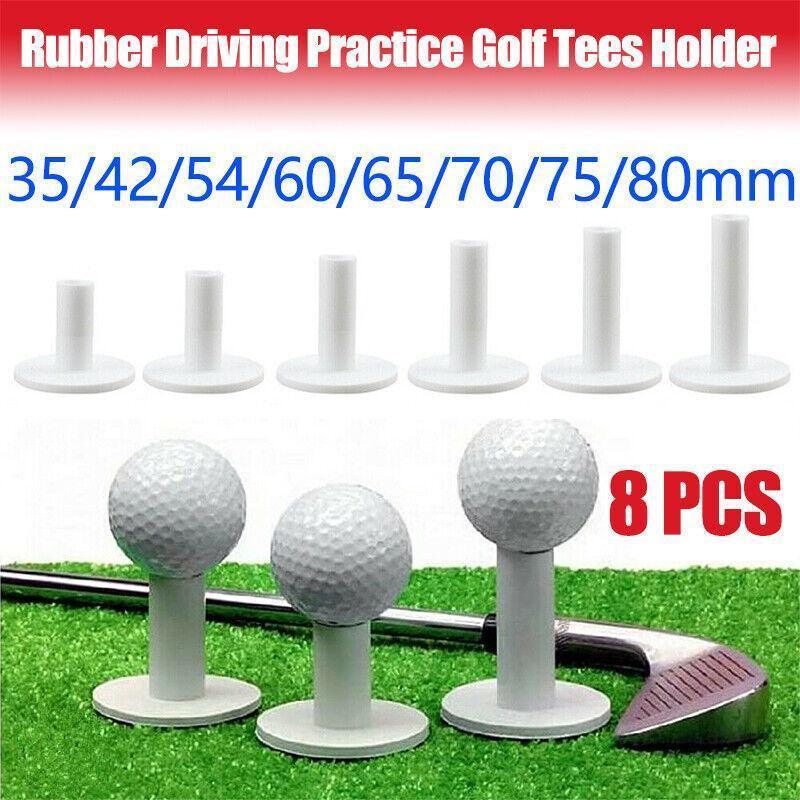 V528-GOLF-8PCS-85217-202509251235-00 8X Rubber Driving Practice Golf Tees Holder Rubber Driving Range Home Training - Image 1