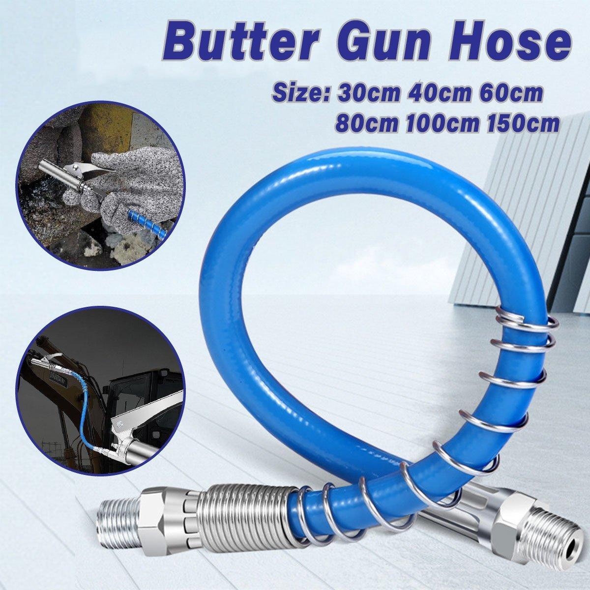 V528-GREASE-GUN-HOSE-BLUE-30CM-496521-202510011009-00 Grease Gun Hose Barrel Nozzle Kit Soft Tube Accessories for Automotive Grease - 30cm - Image 1