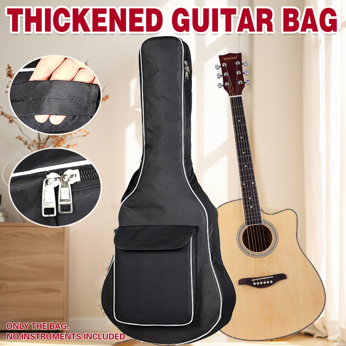 V528-GUITAR-BAG-41-512087-202509251652-00 Thickened Guitar Bag Backpack Instrument Case Music Gear Acoustic Guitar Cover - Image 1