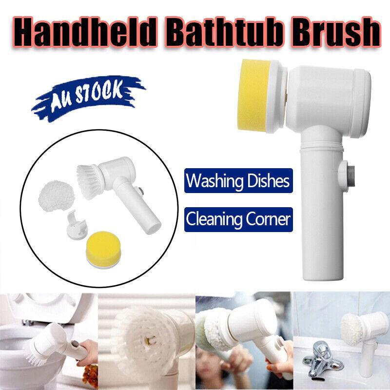 V528-HANDHELDBATHTUBBRUSH-669906-202509251041-00 5 in 1 Electric Handheld Cleaning Brush for Bathroom Kitchen Sink Tile Scrub - Image 1