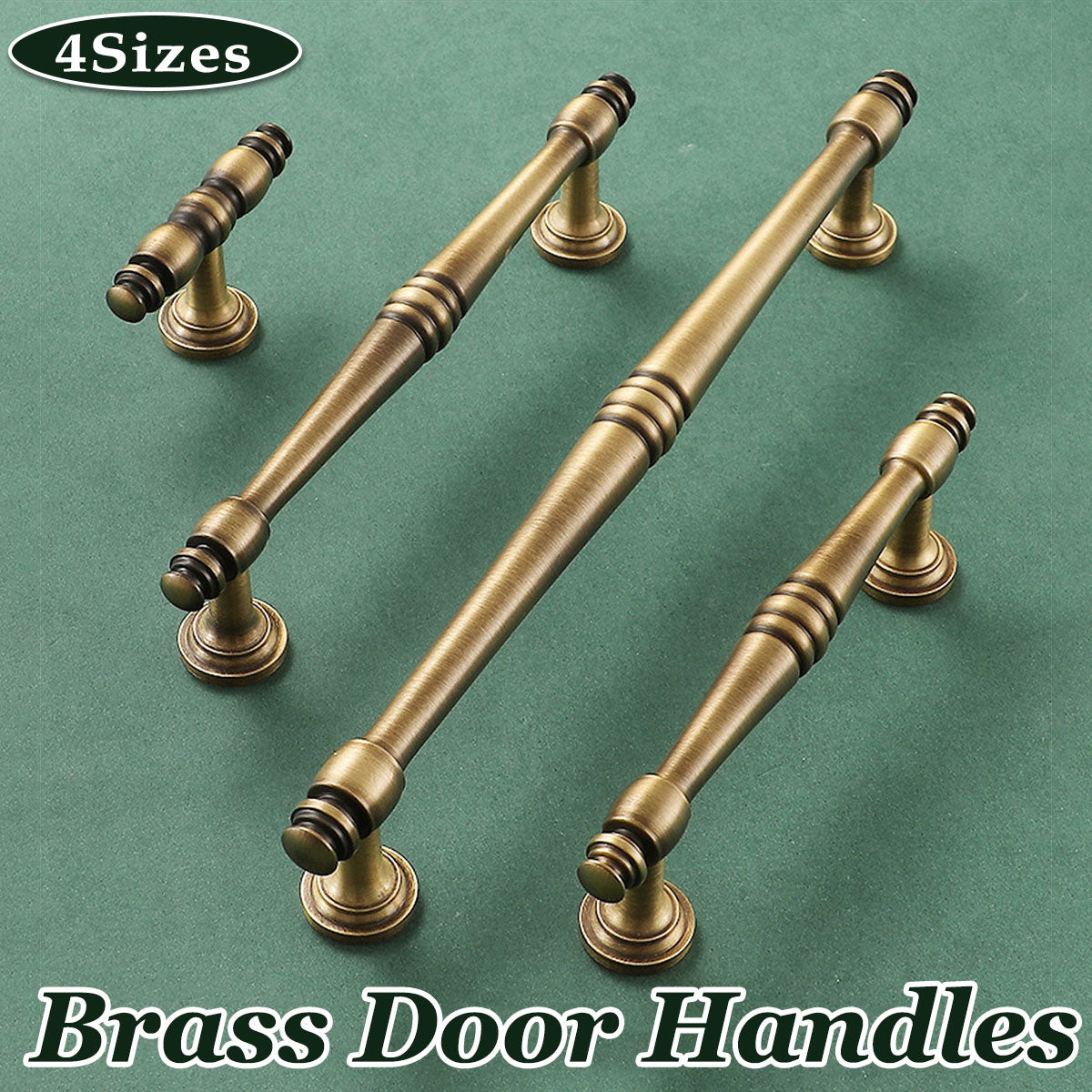 V528-HANDLE-COPPER-T-475724-202510011027-00 4 Sizes Brass Handles Vintage Cabinet Drawer Pulls for Wardrobe Door Furniture - Single Hole - Image 1