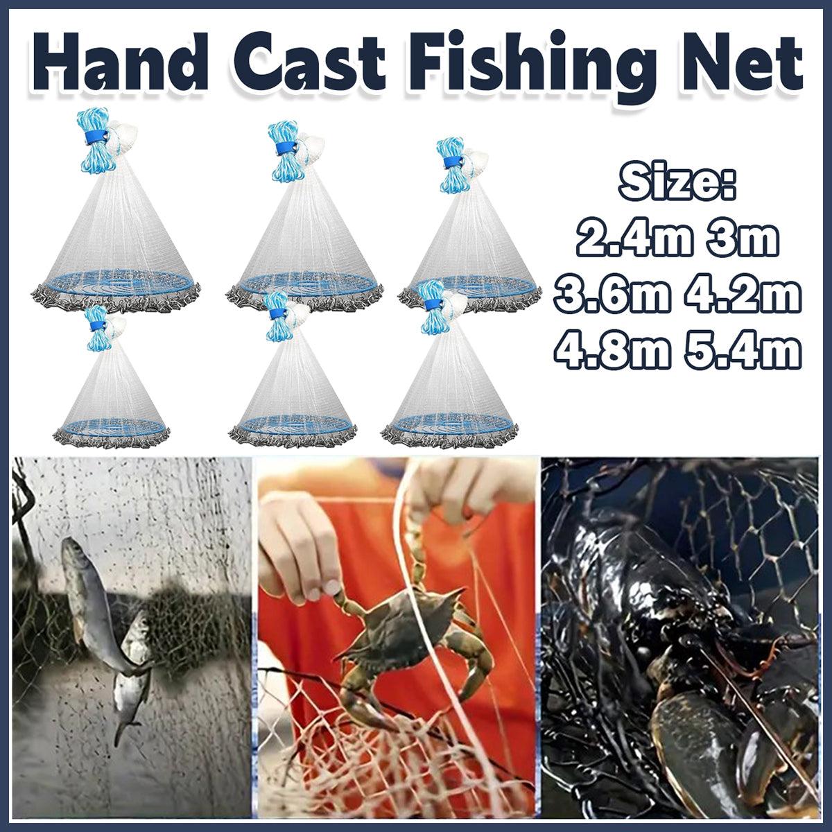 V528-HANDLE-FLY-FISHING-NET-420-694481-202510011009-00 Frisbee Hand Casting Fishing Net Easy Throw Bait Net Swinging Tackle Gear - 420cm - Image 1