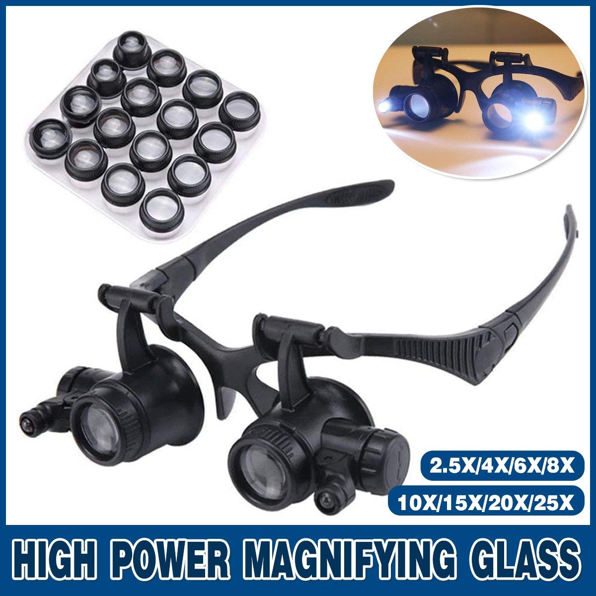 V528-HEADGLASSES-679547-202509291600-00 Head Mounted Bifocal Magnifier Jewellery Watch Repair High Magnification Tool - Image 1