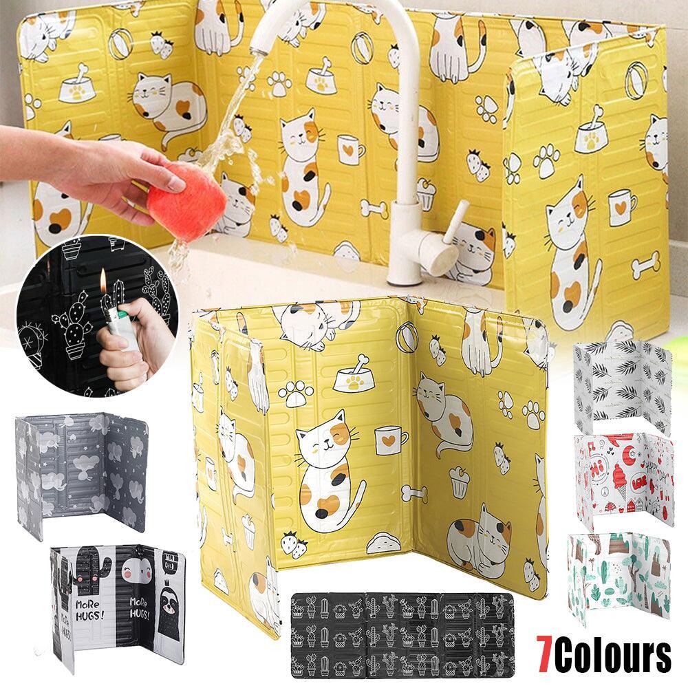 V528-HEATINSULATION-LEAF-30679-202510010136-00 Kitchen Oil Splash Guard Wall Foil Protector Stove Cover Removable Baffle Screen - Leaf - Image 1