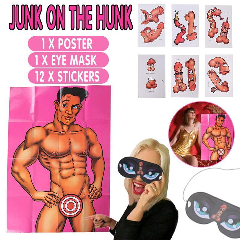 V528-HENSNIGHTPARTY-130817-202509251115-00 Pin Stick The Junk On The Hunk Adult Game Hens Night Party Dick Willy Bacheloret - Image 1