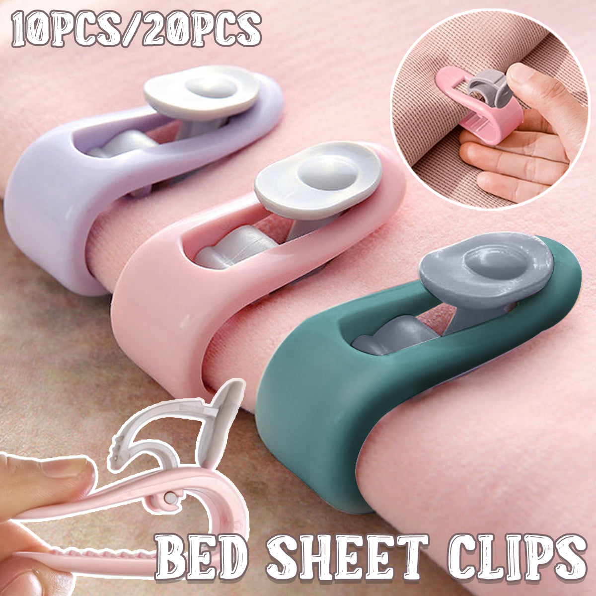 V528-IMMOBILIZATION-PINK-10PCS-242257-202510010609-00 10/20pcs Quilt Retainer Cover Clips Invisible Needle-Free Thumb Buckle Bedding - Pink-10pcs - Image 1
