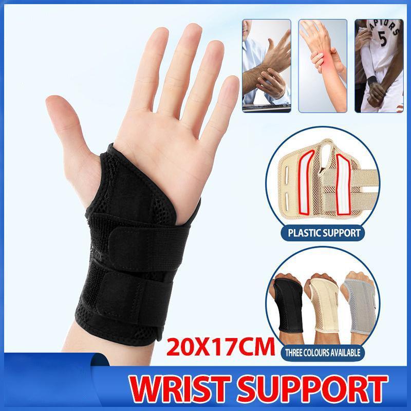 V528-J00411-BEIGE-LEFTHAND-123814-202509301254-00 Carpal Tunnel Wrist Brace Night Sleep Wrist Support Wrist Splint Pain Left Hand - Beige - Image 1