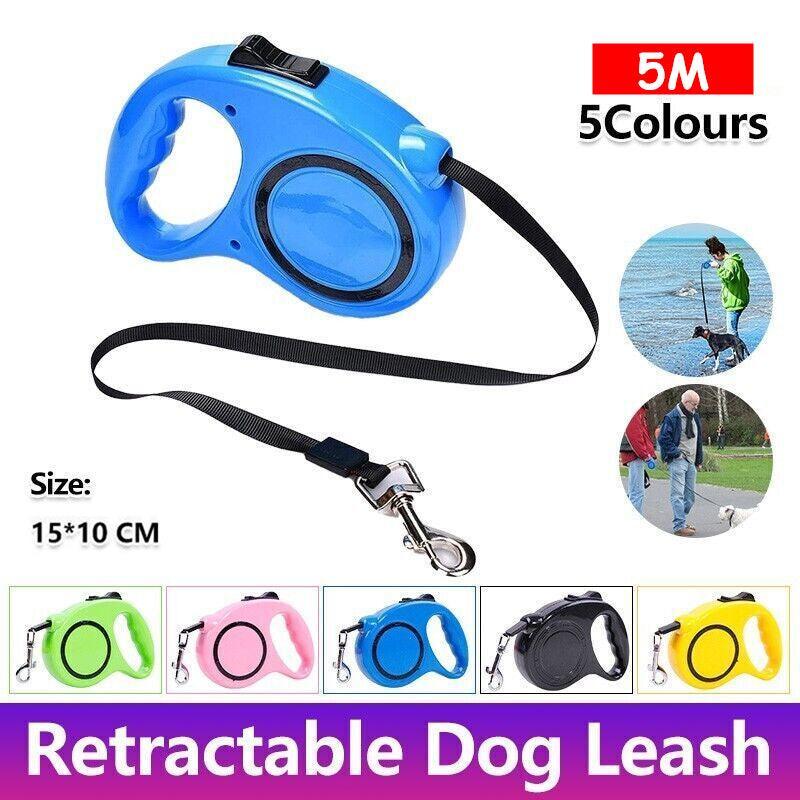 V528-LEASH-BLUE-5M-21478-202510010045-00 5M Dog Lead Leash Strong Retractable Extendable 5M Lockable Heavy Duty 15Kg - Blue - Image 1