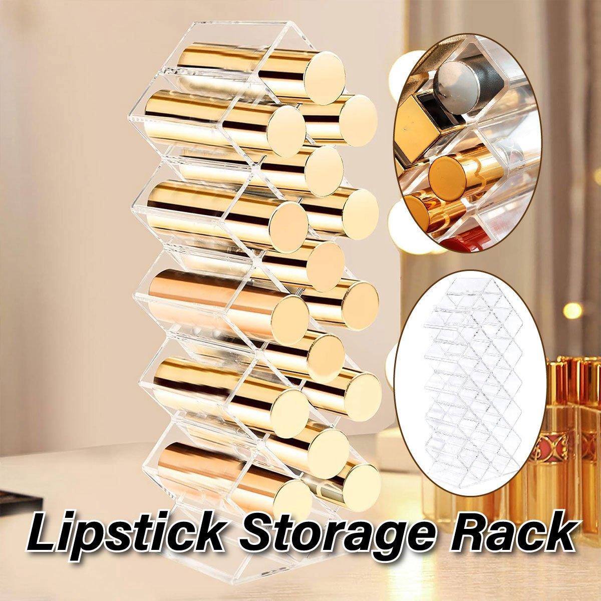 V528-LIPSTICK-STORAGE-RACK-28-131321-202509251146-00 Fish Shaped Vertical Lipstick Storage Display Rack Cosmetic Organizer Holder Box - Image 1