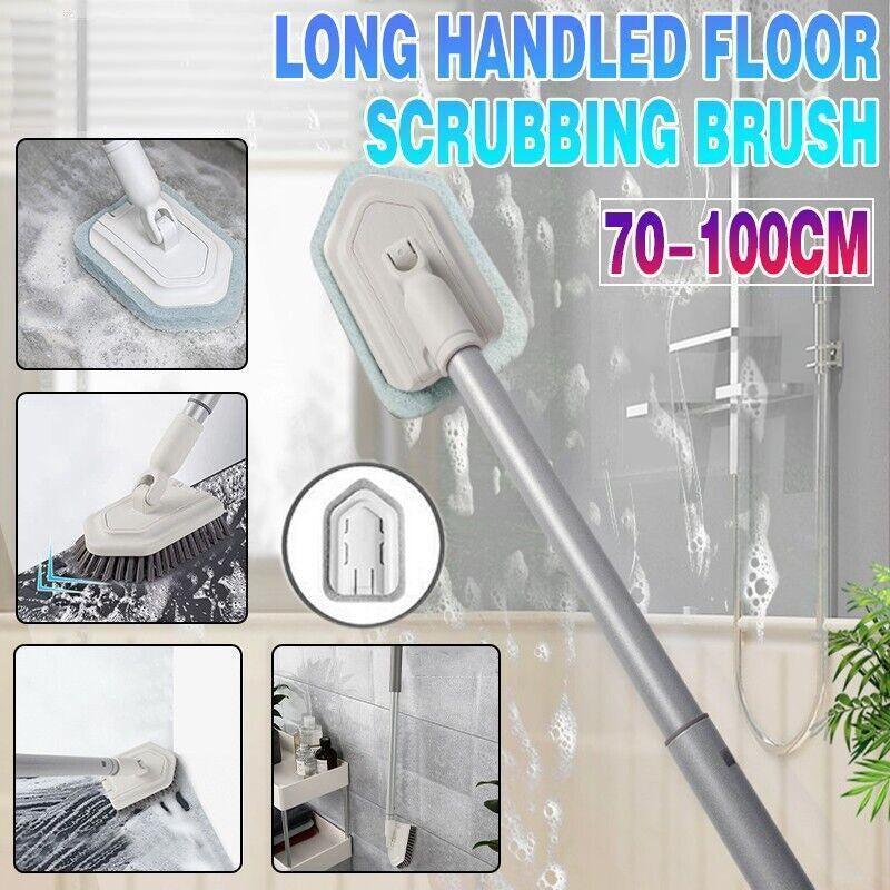 V528-LONGFLOORBRUSH-114914-202509251620-00 Long Handled Shower Scrub Brush with Extendable Pole for Bathroom Tiles - Image 1