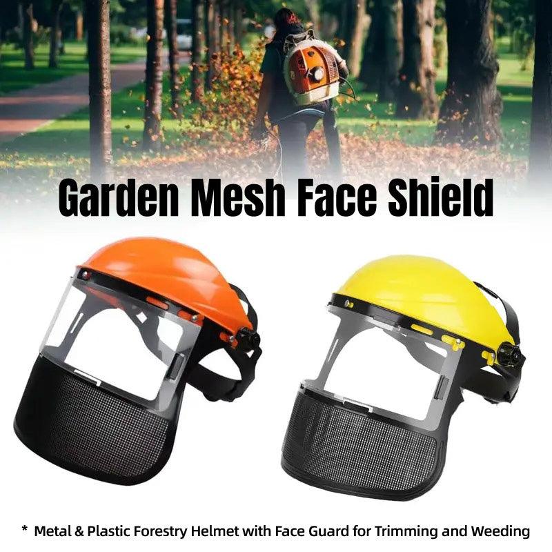 V528-MASK-YELLOW-864596-202509302300-00 Garden Face Shield Headgear for Mowing and Outdoor Protective Use - Yellow - Image 1