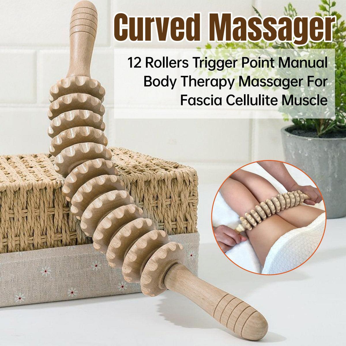 V528-MASSAGE-STICK-628939-202509251615-00 Wooden 12Roller Massage Stick Meridian Therapy Neck Back Thigh Muscle Relaxation - Image 1