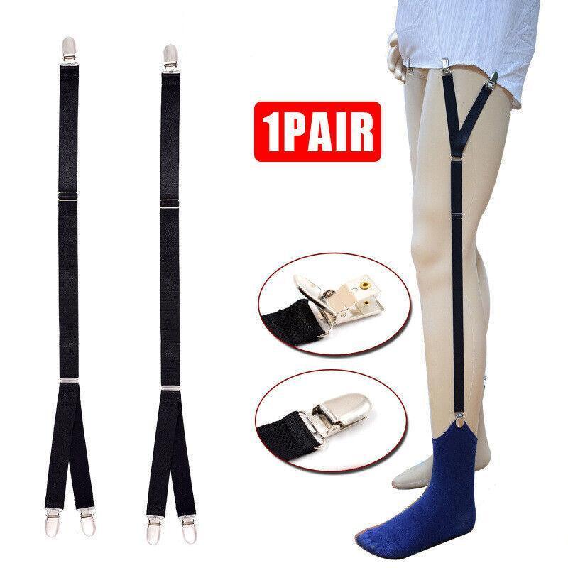 V528-MENGARTER-2PCS-308130-202509291700-00 1 Pair Y-Style Shirt Stays Garters Uniform Suit Sock Hold for Men - Image 1