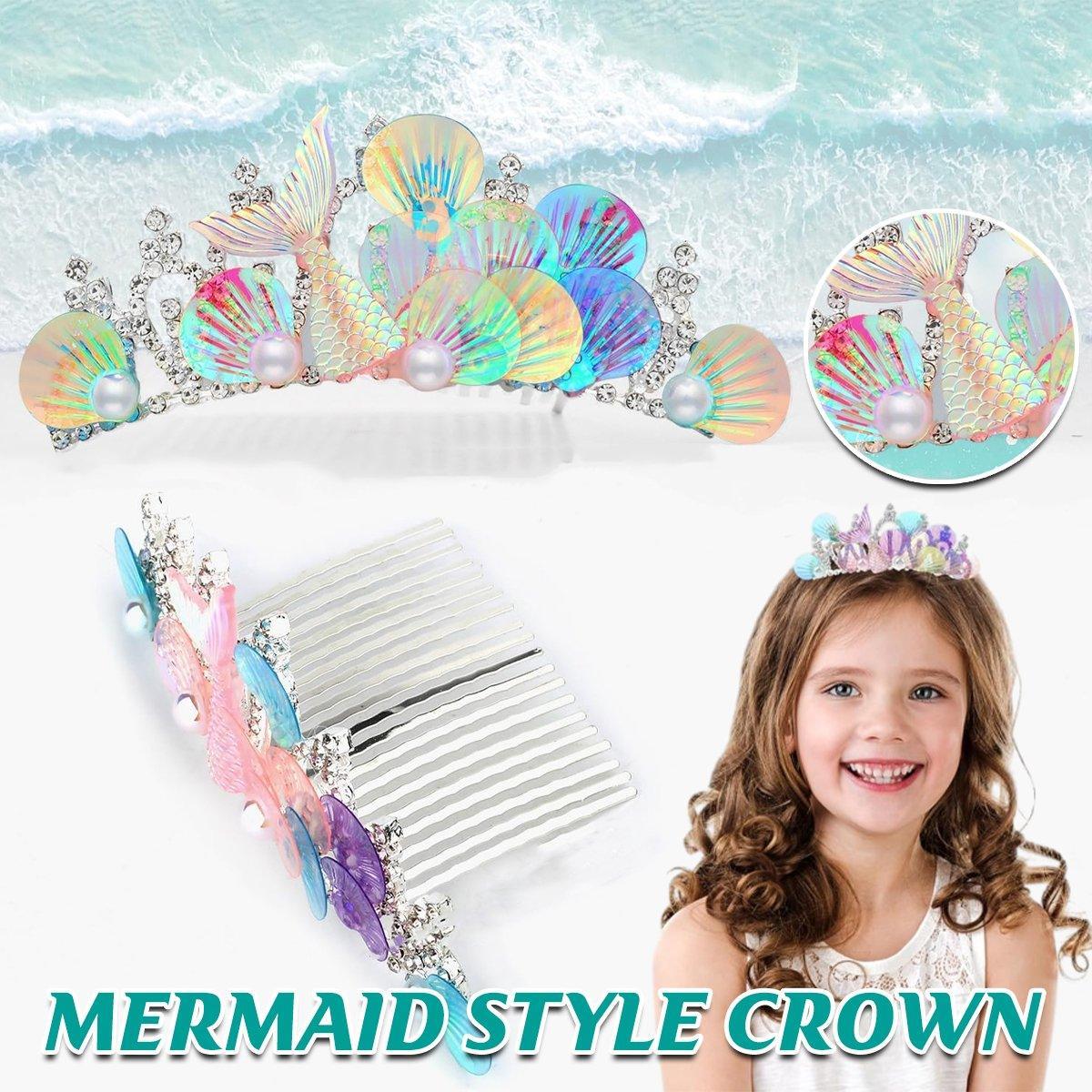V528-MERMAID-COMB-051-2-836080-202509251542-00 Mermaid Plug Comb Headband Princess Crown Hair Accessories for Girls and Women - Image 1