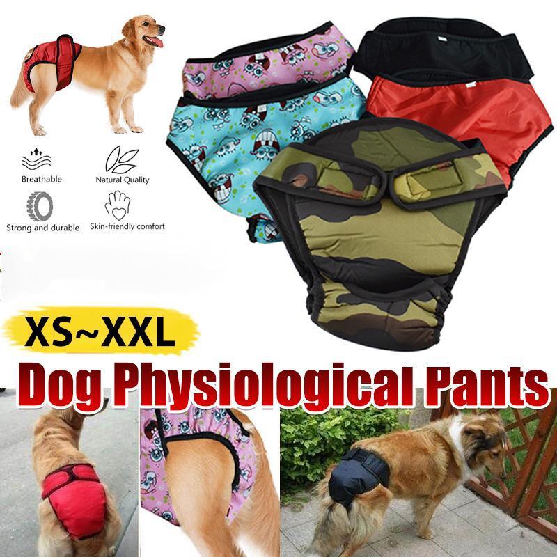 V528-MH00459-RED-XS-555535-202509301600-00 Washable Female Pet Dog Cat Nappy Diaper Physiological Pants Panties Underwear Red - XS - Image 1