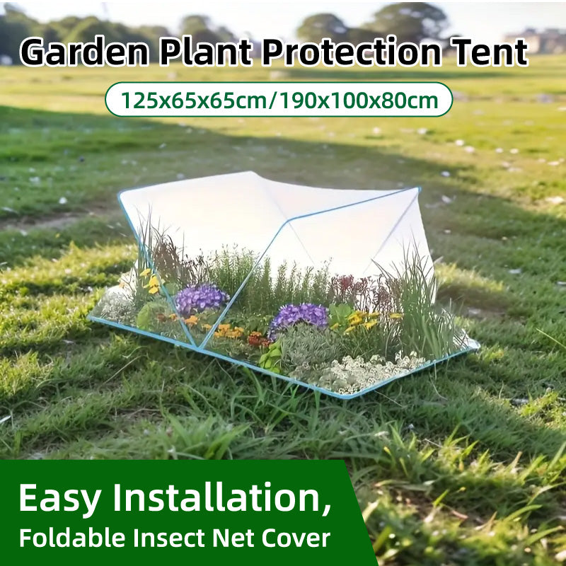 V528-MOSQUITO-NET-125-65-185006-202510010245-00 1pc Garden Plant Protector Cover White Fiberglass Net for Lawn Flower Care Use - 125x65x65cm - Image 1