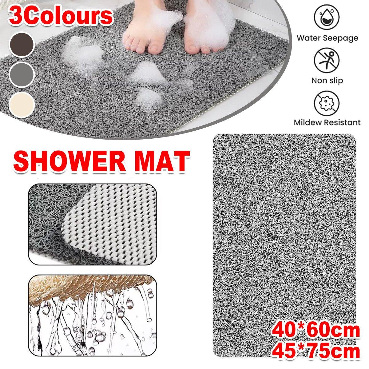 V528-NON-SLIP-MAT-BEIGE-45-75-176674-202509302327-00 Anti Slip Bathroom Mat Non Slip Shower Floor Mat Quick Dry Soft Comfortable Rug - Beige-45x75cm - Image 1