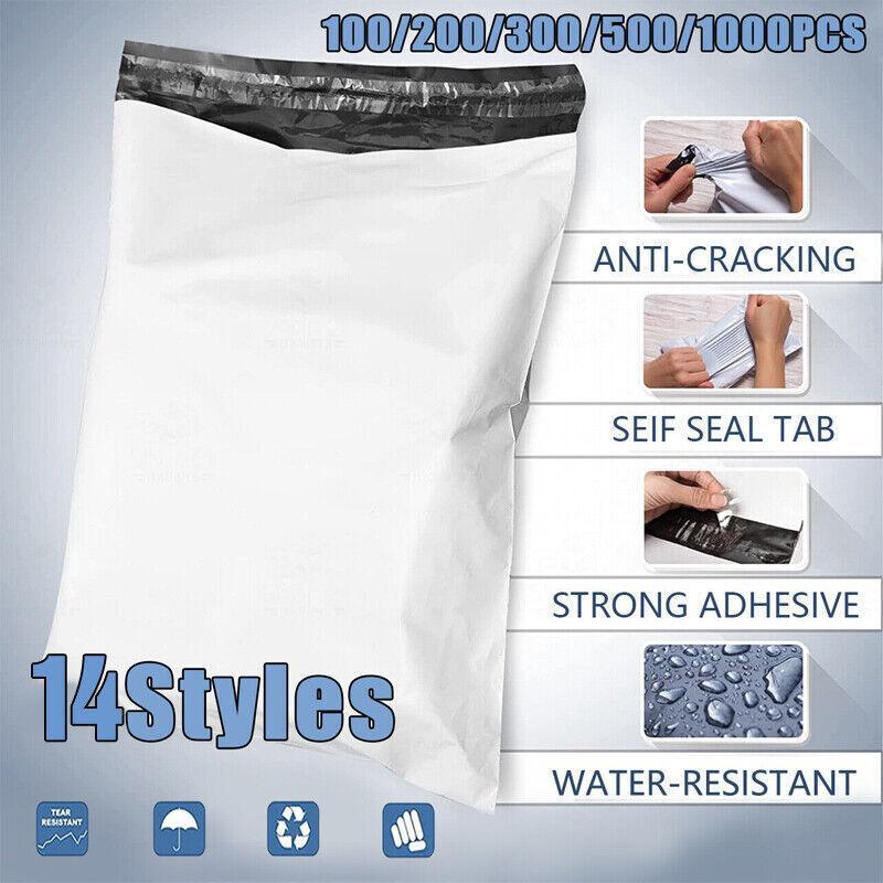 V528-P25SIZE-25-35CM-100PCS32113-202509301618-00 Poly Mailer Bags Mailing Satchel Plastic Courier Self Sealing Packing - 25*35cm *100 PCS - Image 1