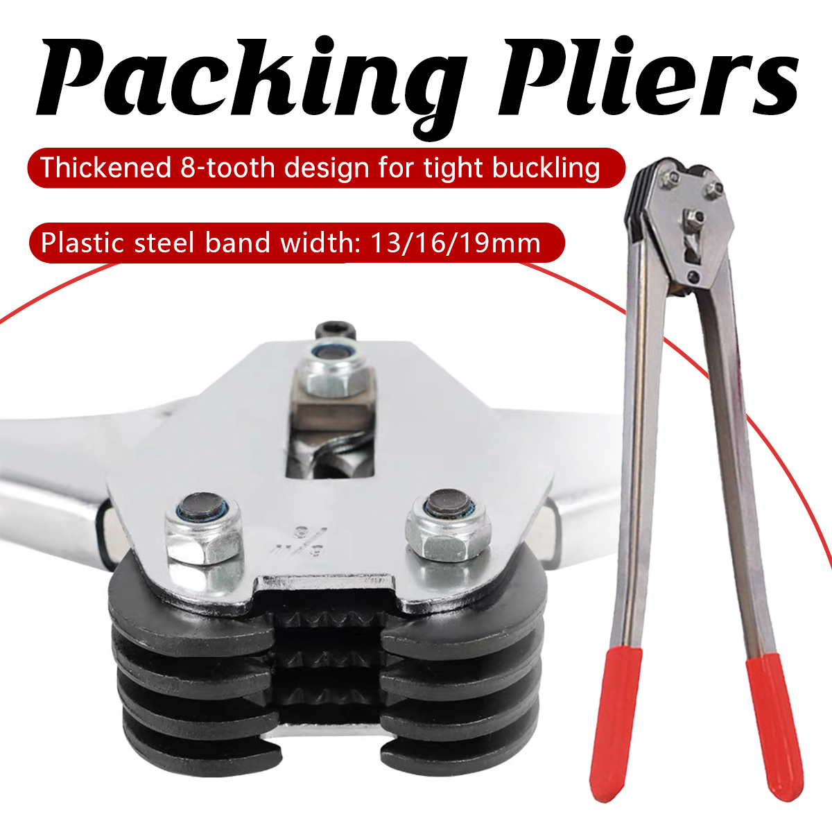 V528-PACKING-PLIERS-242128-202509291827-00 Manual Strapping Tool Set Packing Banding Pliers Practical Tensioner Sealer - Image 1