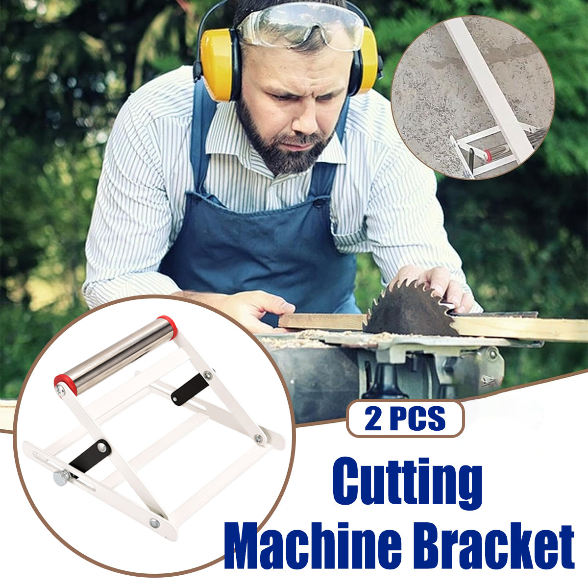 V528-PALLET-RACK-2PCS-594781-202509251026-00 Adjustable Cutting Machine Support Frame Table Saw Stand Roller Support 2pcs - Image 1