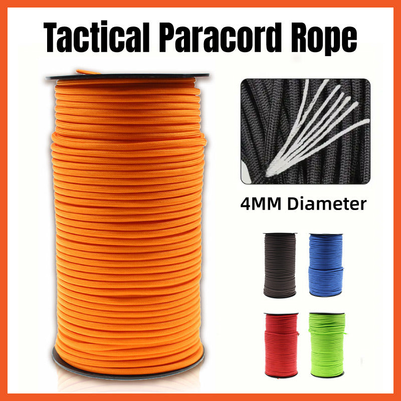 V528-PARACORD-ORANGE-330323-202509302309-00 100m Paracord Outdoor Camping Binding Braided Rope Survival Gear Hiking Rope - Orange - Image 1
