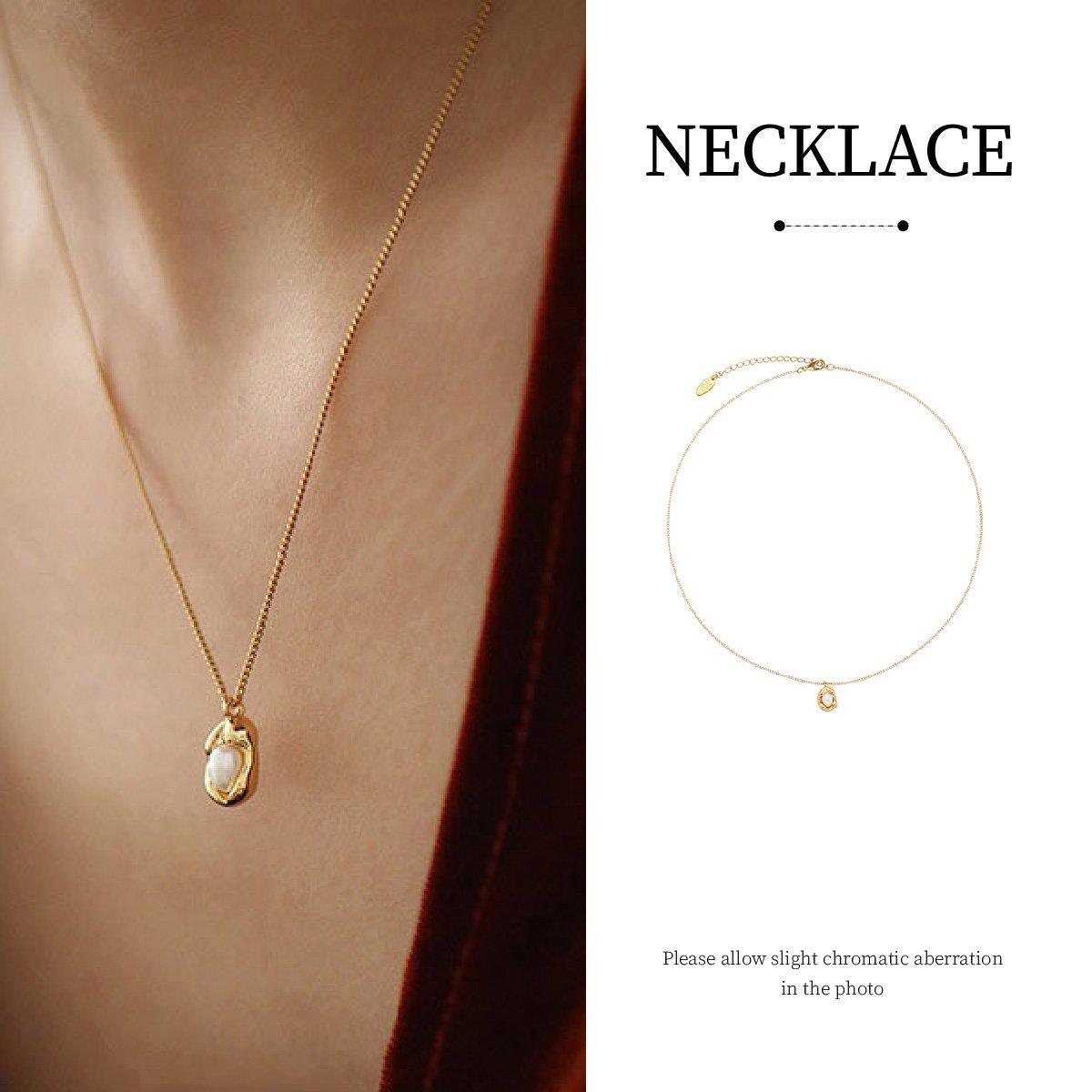 V528-PENDANT-GOLD-174404-202509251641-00 Elegant French Style Simple Pendant Necklace Women Trendy Fashion Jewelry Gift - Image 1
