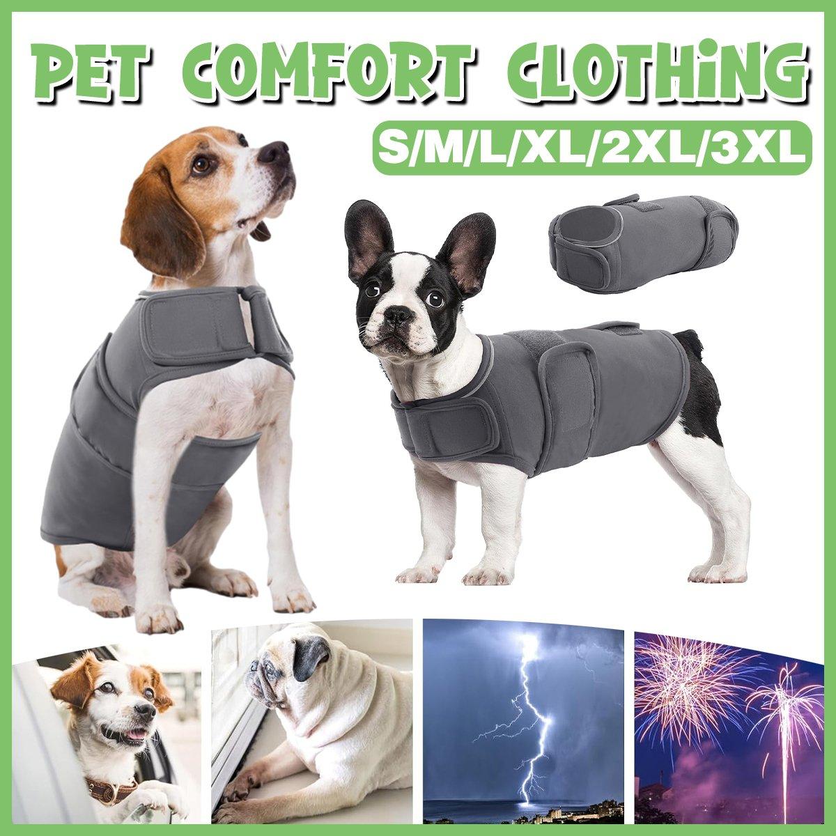 V528-PET-COMFORTER-GREY-XL-842962-202509301736-00 Pet Comfort Dog Relief Vest Jacket Soft Anxiety Coat for Small Medium Large Dogs - XL - Image 1