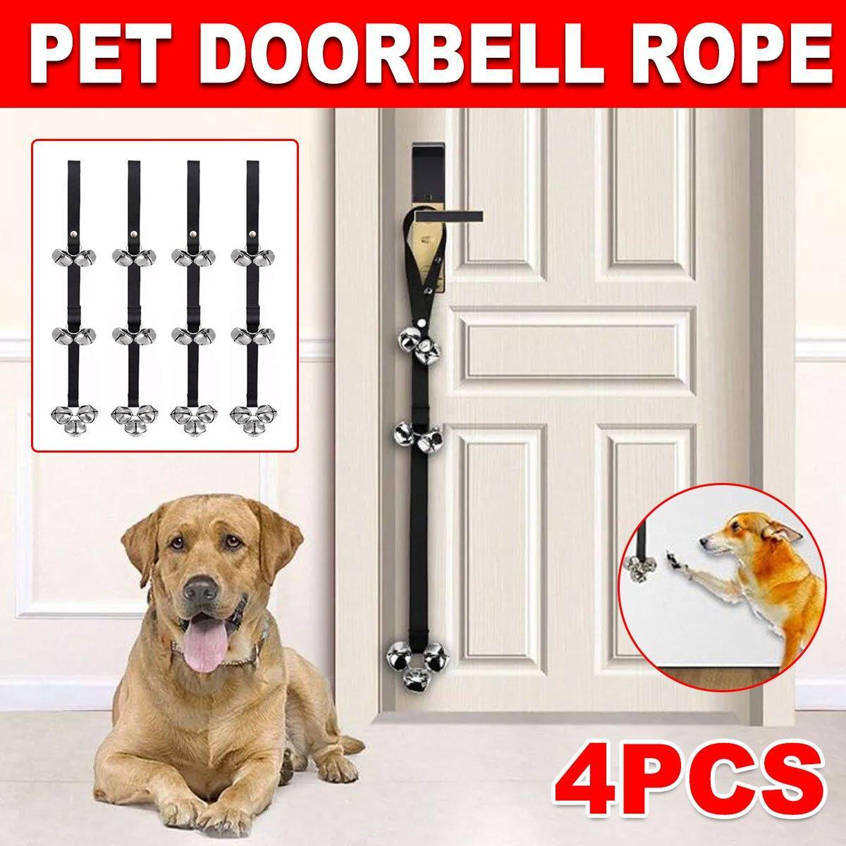 V528-PET-DOORBELL-ROPE-4PCS-837235-202509291654-00 4PCS Pet Training Doorbell Rope Cat Teaser Toy Bell Interactive Play Rope Bell - Image 1