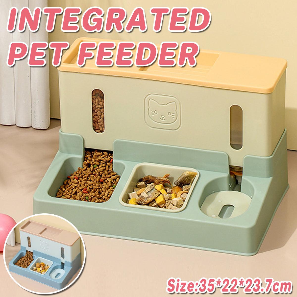 V528-PET-FEEDER-BLUE-740455-202510010236-00 All in One Pet Feeding Bowl Cat Dog Water and Food Feeder Automatic Dispenser - Blue - Image 1