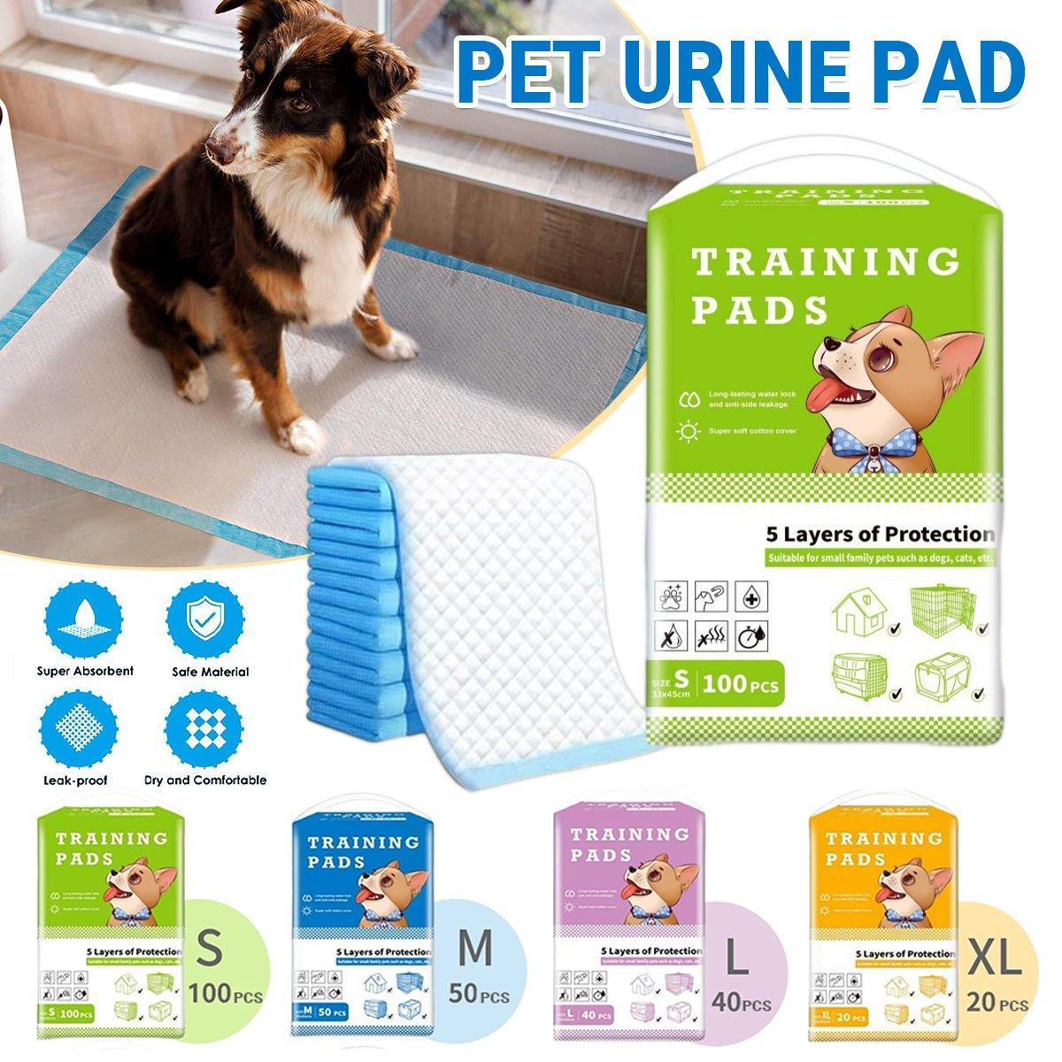 V528-PET-PEE-PAD-M-367454-202509301654-00 Large Puppy Dog Training Pads Pet Toilet Thickened Pee Pads Mat Indoor Absorbent - M ( 60*45cm) - 50PCS - Image 1