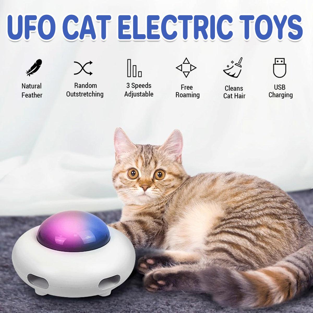 V528-PET-TOY-UFO-133036-202509291727-00 Electric UFO Cat Toy Interactive Teaser Toy for Cats Fun Pet Entertainment - Image 1