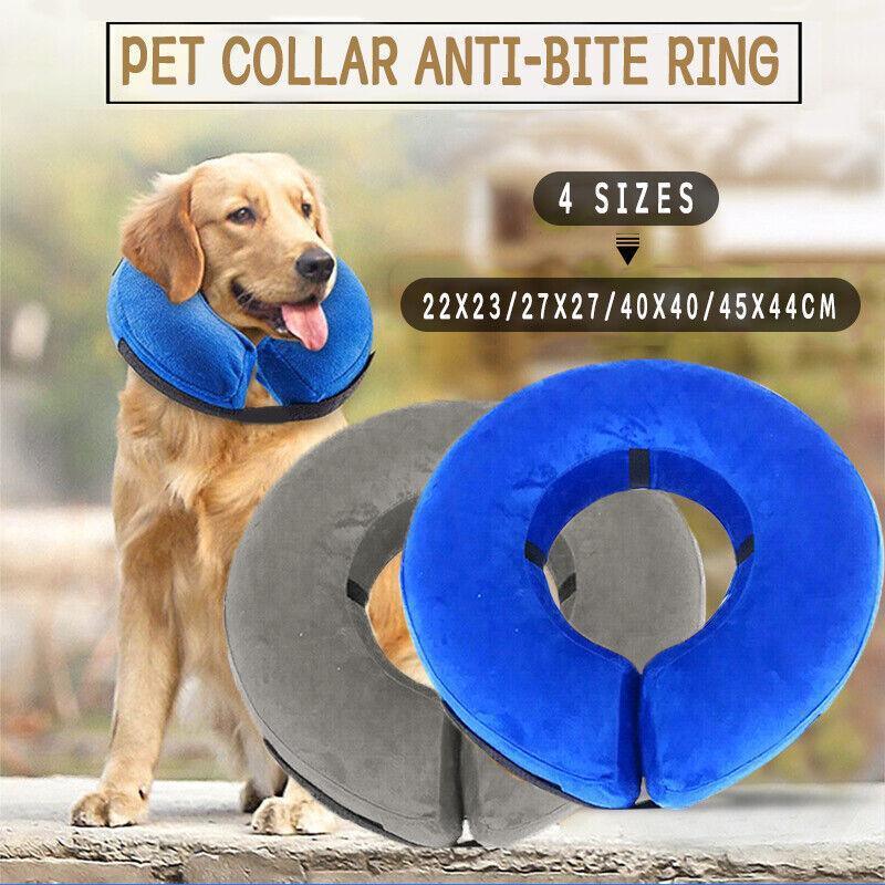V528-PETCOLLAR-BLUE-S-320548-202510011100-00 Blue Pet Dog Inflatable Soft Healing Collar Cone Wound Medical Cat Protective Jackets - S (22*23CM) - Image 1