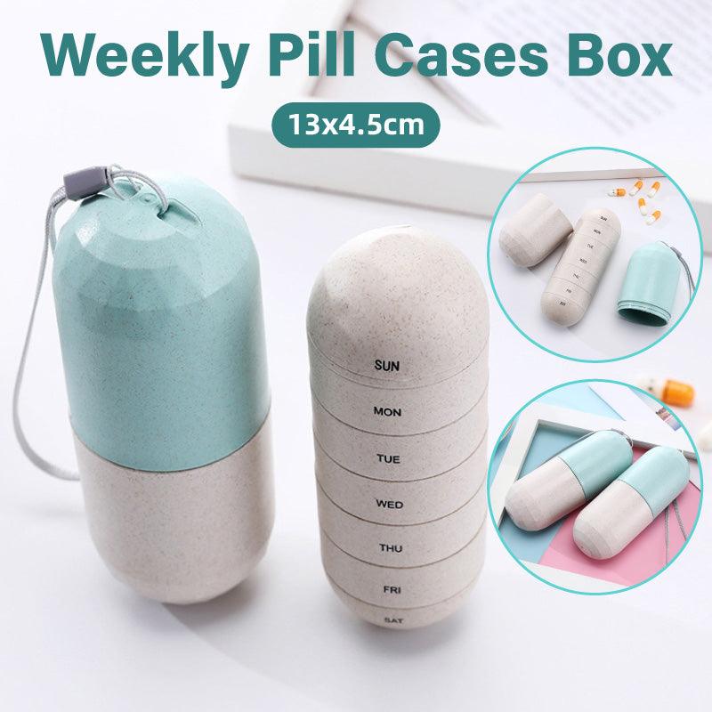 V528-PILL-BOX-363412-202509251531-00 Sealed 7 Compartment Rotating Pill Box Weekly Travel Capsule Organizer Case - Image 1