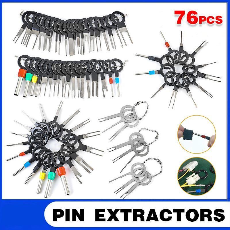 V528-PINEJECTOR-76PCS-387447-202509251325-00 76Pcs/Set Pin Ejector Wire Kit Extractor Auto Terminal Removal Connector Tool - Image 1