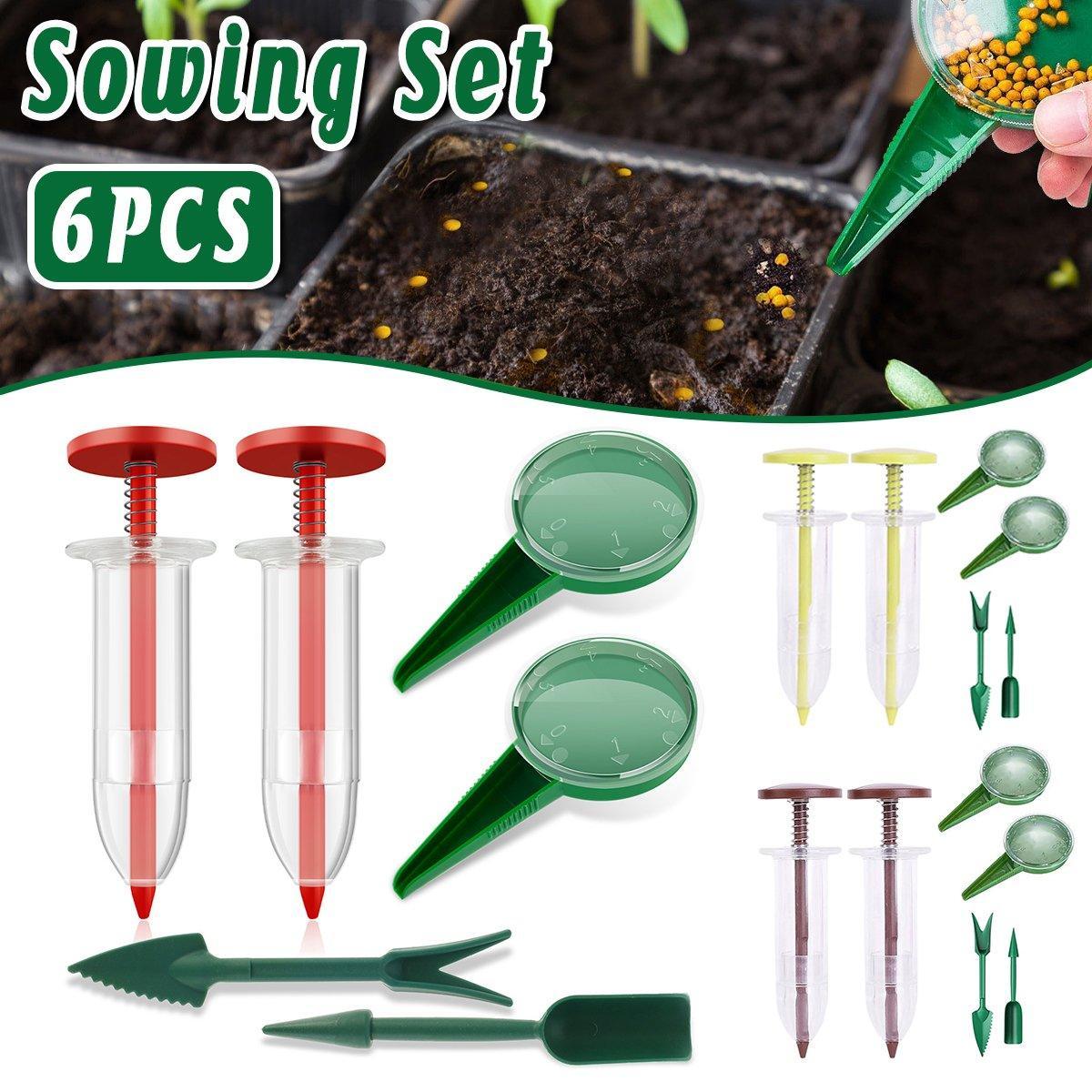 V528-PLANTER-6PCS-COFFEE-777011-202510011154-00 6PCS Garden Seeder Set Mini Seed Planting Tools Manual Seeder for Gardening - Coffee - Image 1