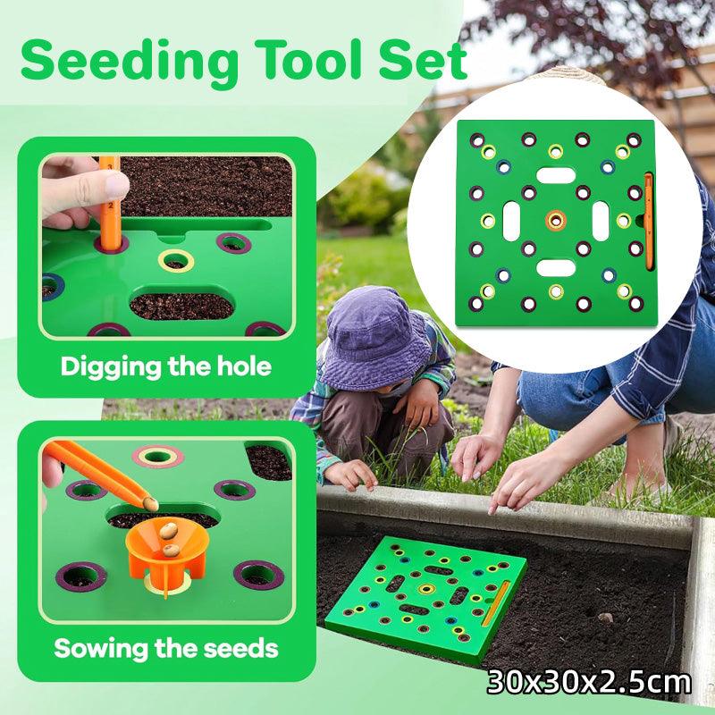 V528-PLANTING-BOARD-GREEN-252700-202509251420-00 Sowing Templates Square Seed Spacing Gardening Planting Tools Vegetable Boards - Image 1