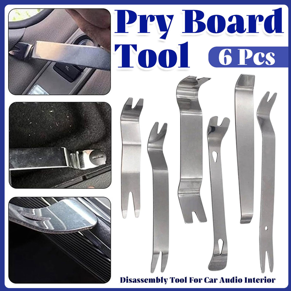 V528-PRY-BAR-6PCS-BLUE-MSD-703690-202509251041-00 6pcs Pry Bar Tool Set Metal Dismantling Plate Fastener Remover For Car Repair - Image 1