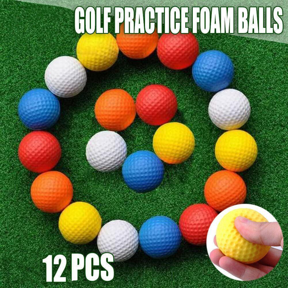 V528-PUGOLF-12PCS-RED-89752-202510010636-00 12 Pack Indoor/Outdoor Golf Practice Foam Balls - Red - Image 1