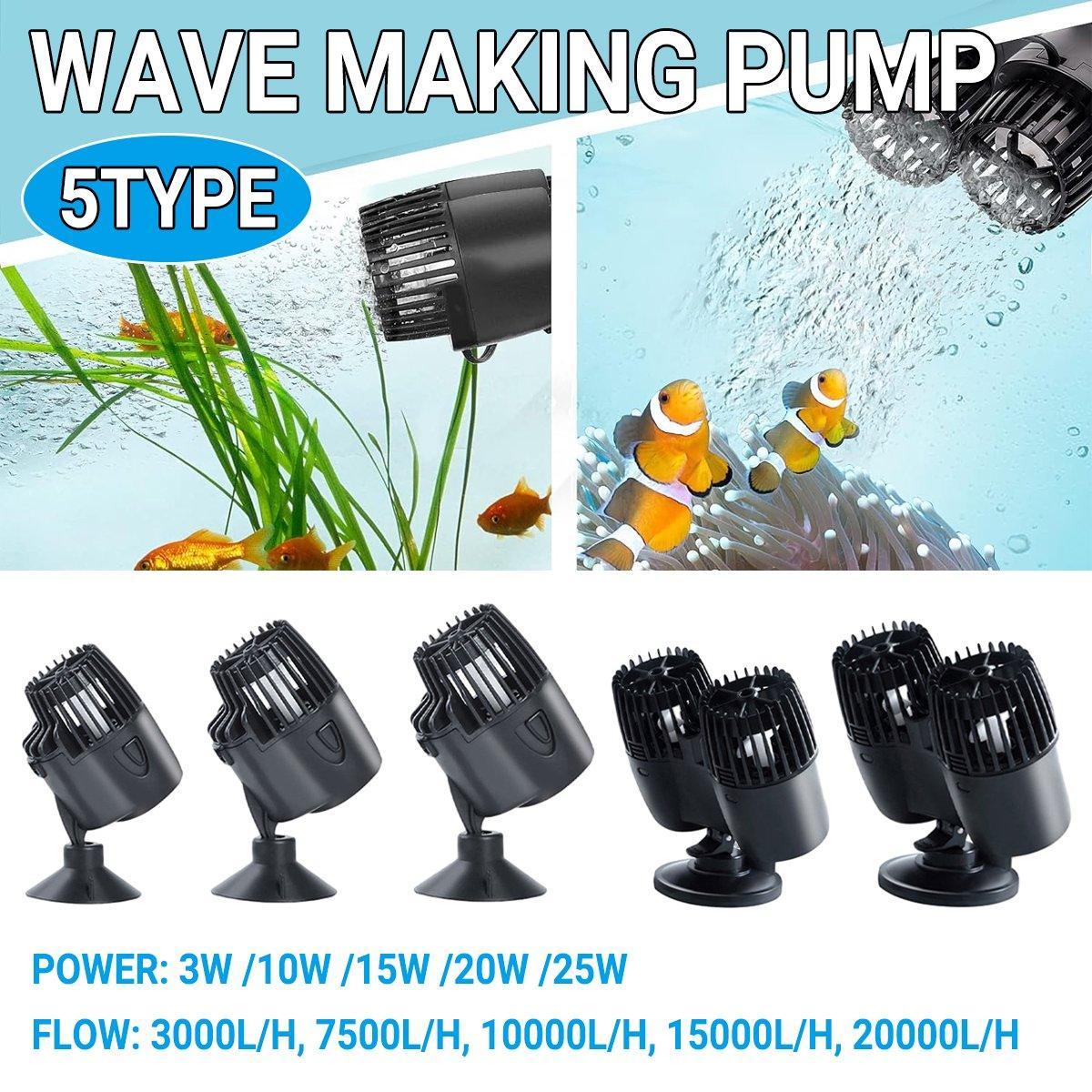 V528-PUMP-20W-154987-202509301445-00 Aquarium Wave Maker Fish Tank Water Circulation Pump Powerhead with Suction Cup - 600M 20W - Image 1