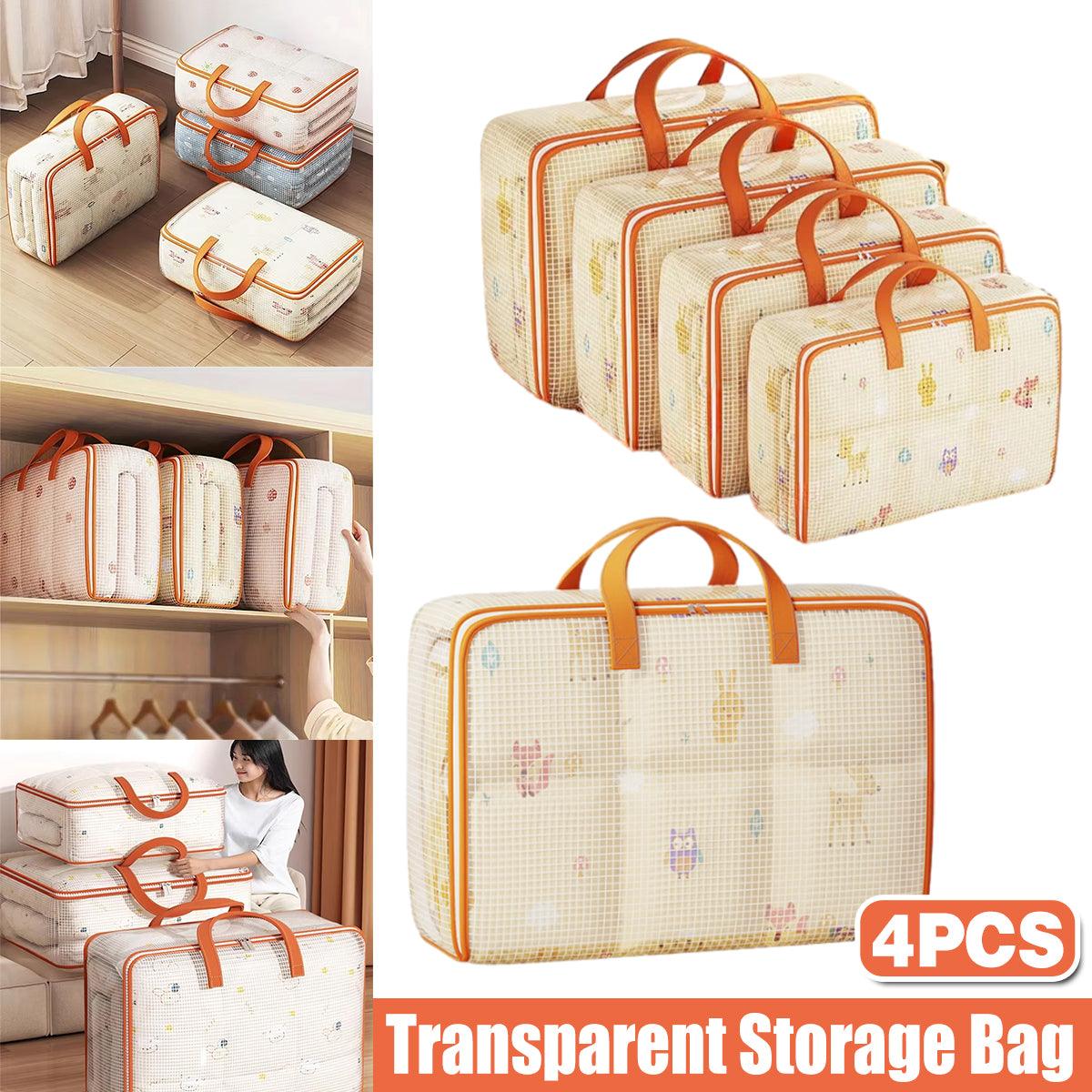 V528-QUILT-STORAGE-4PCS-321414-202509291737-00 4pcs Large Capacity Quilt Storage Bags for Clothes Luggage Moving Organising Bag - Image 1
