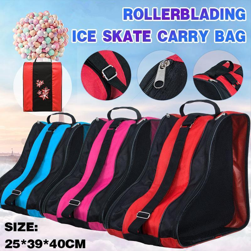 V528-ROLLERSKATINGBACKPACK-BLUE-495711-202509301436-00 Rollerblading Ice Skate Carry Bag with Adjustable Shoulder Strap for All Ages - Blue - Image 1