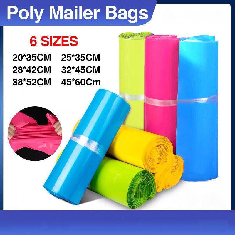 V528-ROSEREDBAG-25-35-100-489310-202510011036-00 Poly Mailer Bags Mailing Satchel Plastic Courier Self Sealing Packing Rose Red - 25*35CM - Image 1