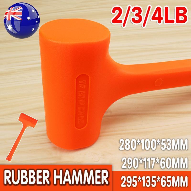 V528-RUBBERHAMMER-2LB-466371-202509302336-00 Dead Blow Rubber Hammer Mallet 2/3/4Lbs Non Slip 64Oz / 1800G Mechanic Builder - 2LBS - Image 1