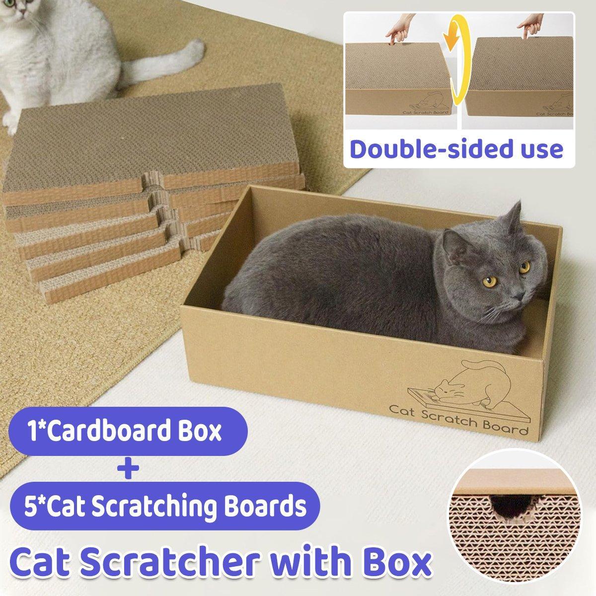 V528-SCRATCHING-POST-329217-202509251515-00 Eco-Friendly Corrugated Cardboard Cat Scratcher Cartoon Design and Play Hole - Image 1